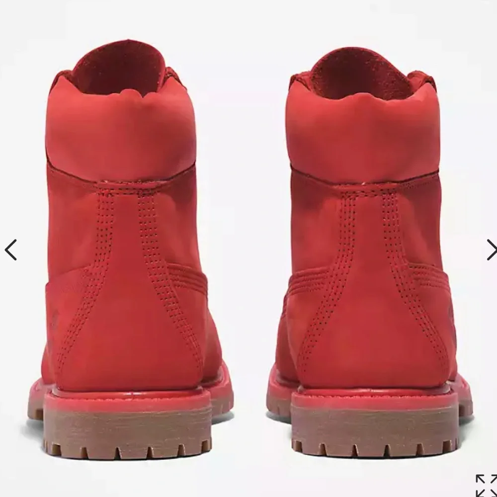 Timberland Red Leather Ankle Boots - Picture 2 of 4